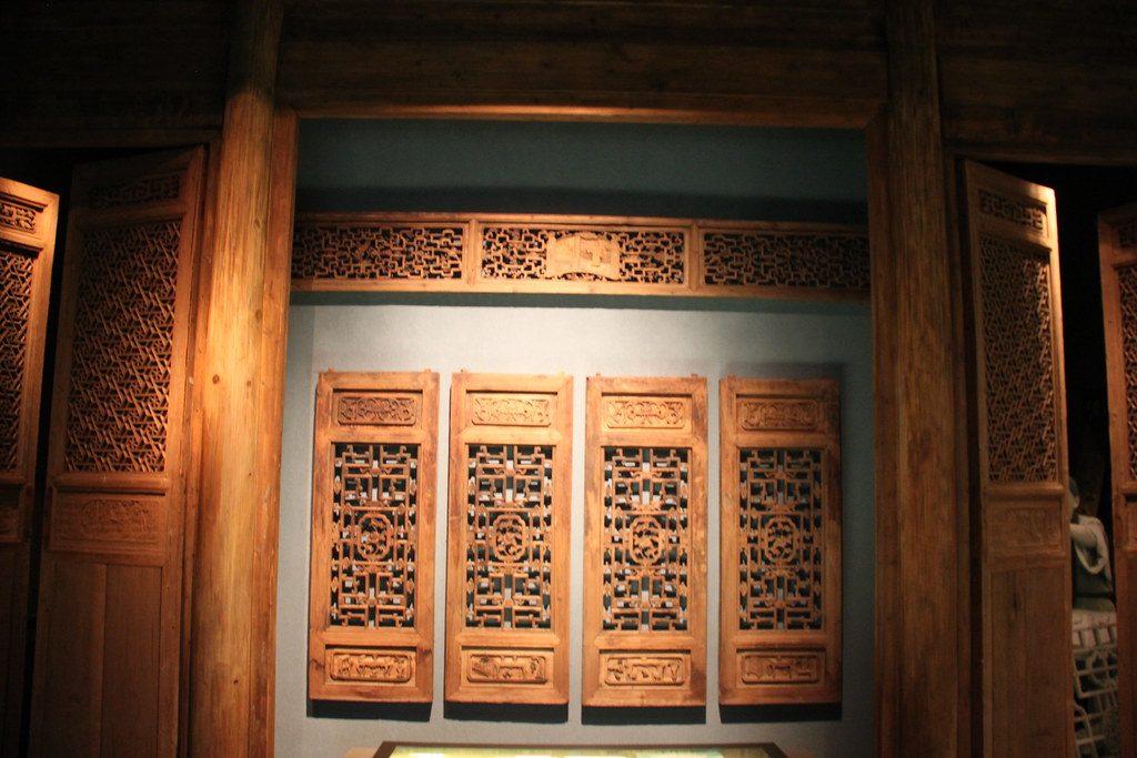 Carved decorative wooden panels